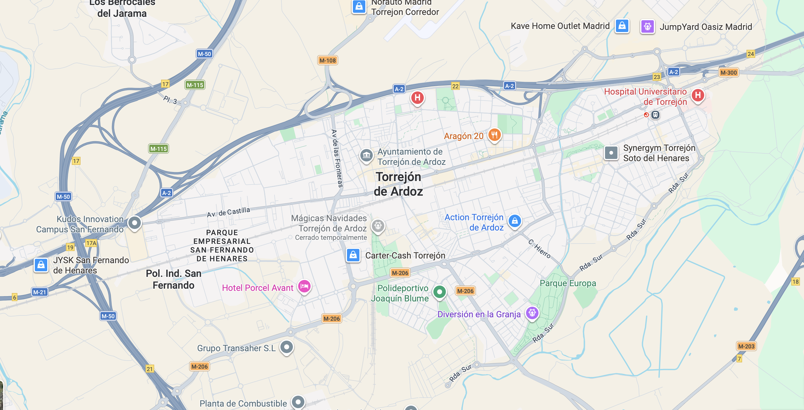 Mapa Torrejón